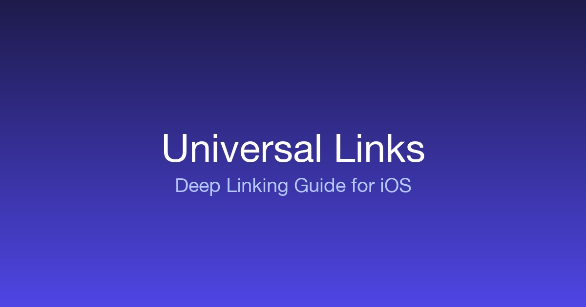 支持通用链接 (Support Universal Links)